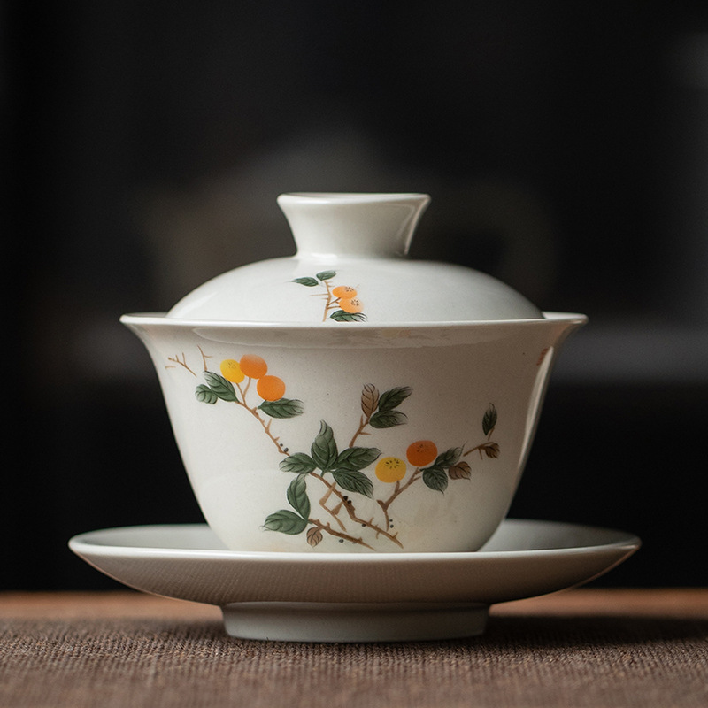 Matcha Bowl Chawan - Gaiwan เซรามิกหญ้าและไม้, การผลิตเบียร์ย้อนยุค, ชามมีฝาปิด, ชุดน้ำชากังฟู, หม้อทำพิธีในครัวเรือน,