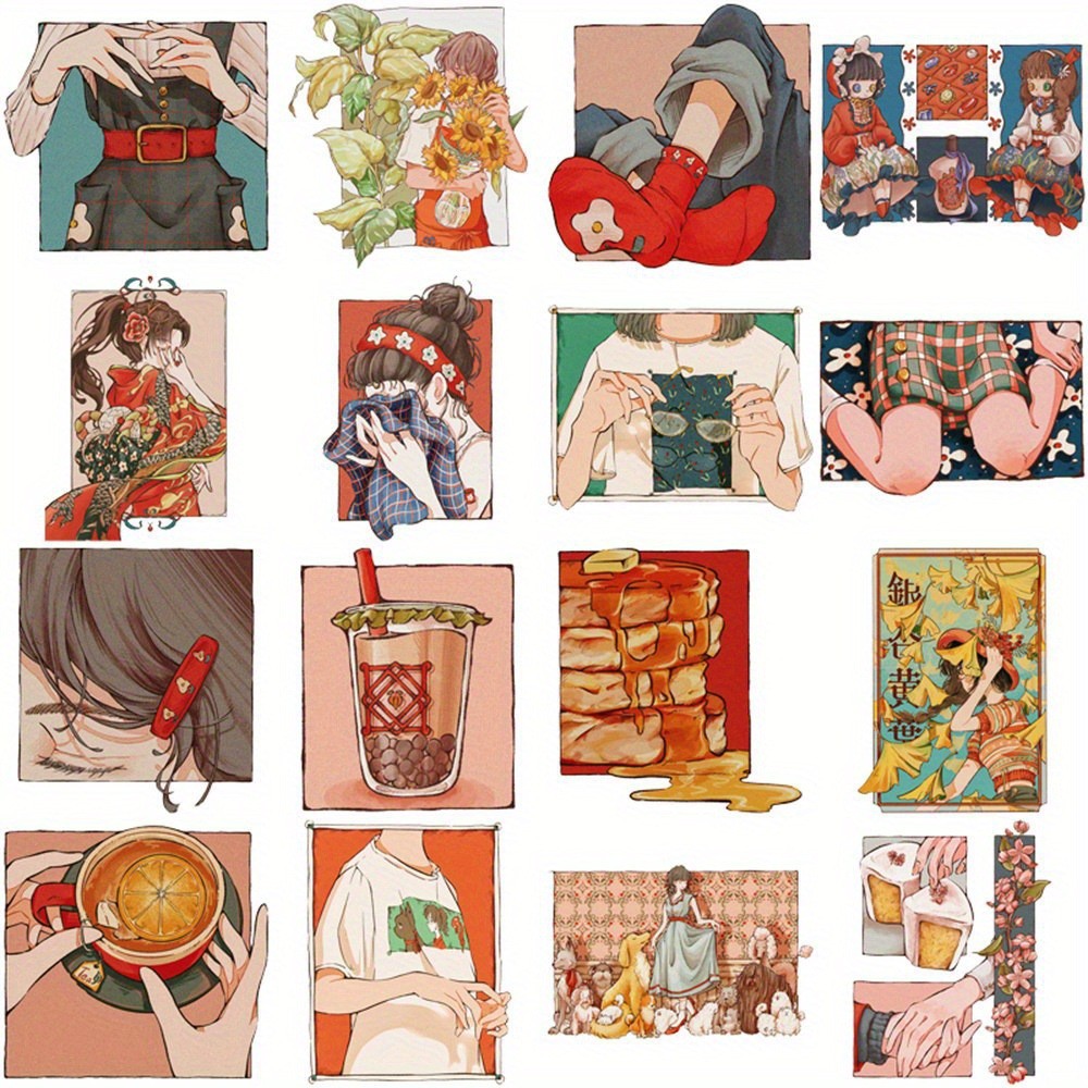 50 ชิ้น สติกเกอร์สไตล์วินเทจแบ - Japanese Lifestyle Japanese บทวิจารณ์และราคา