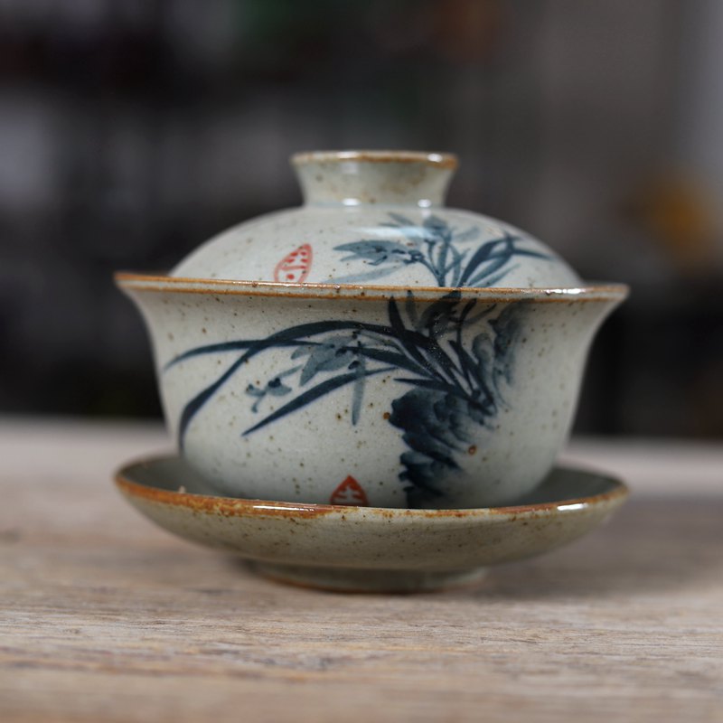 Handpainted จีน Sancai Gaiwan  - Matcha Bowl Chawan บทวิจารณ์และราคา