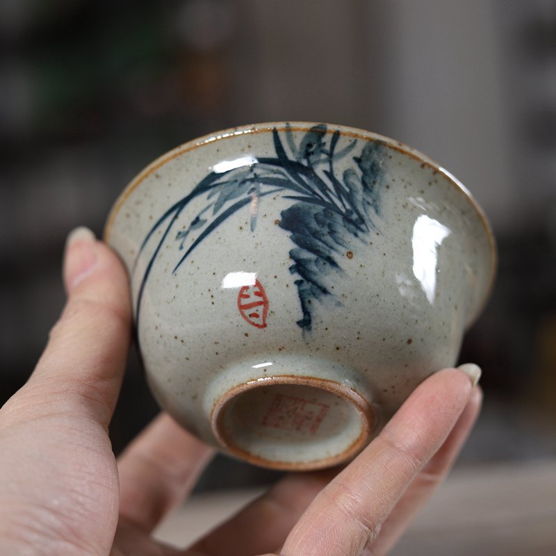 Handpainted จีน Sancai Gaiwan  - Matcha Bowl Chawan บทวิจารณ์และราคา